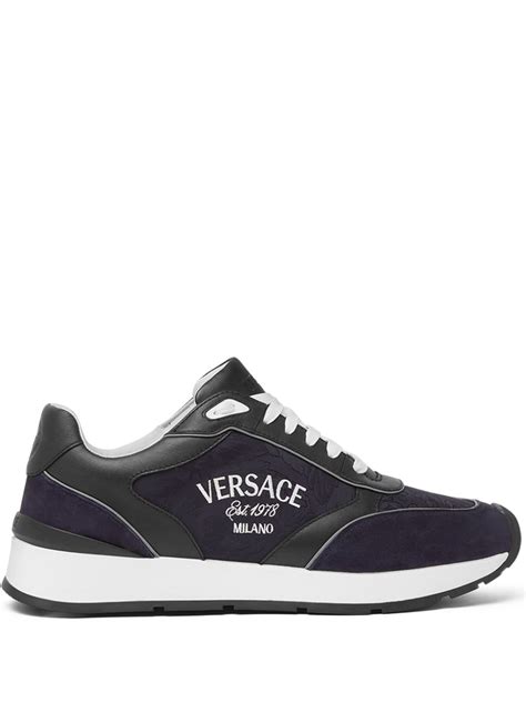 versace collection lace up sneakers|Versace lace up sneakers.